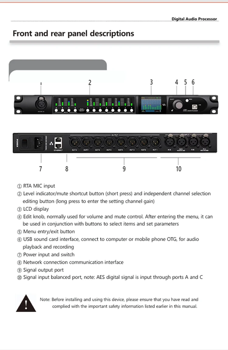 Paulkitson Driverack SD448 Digitaler Audio-Prozessor mit Auto FIR/EQ, integrierter USB-Soundkarte, RTA-Unterstützung und 4-in-8-out Prozessor für Mikrofone – Detail 14