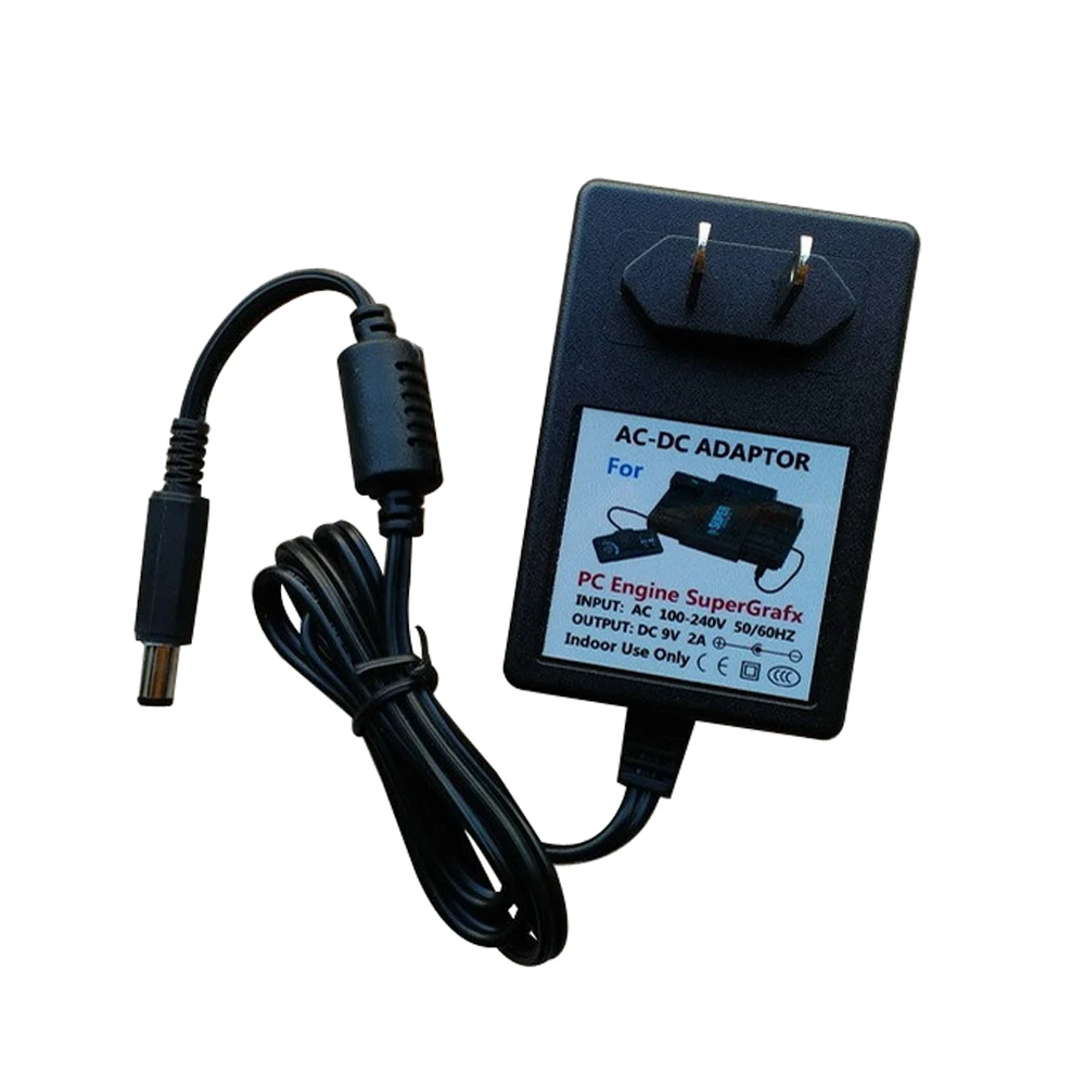 Output 9V 2A  AC adapter for PC Engine SuperGrafx for PCE Super Grafx game console   power supply