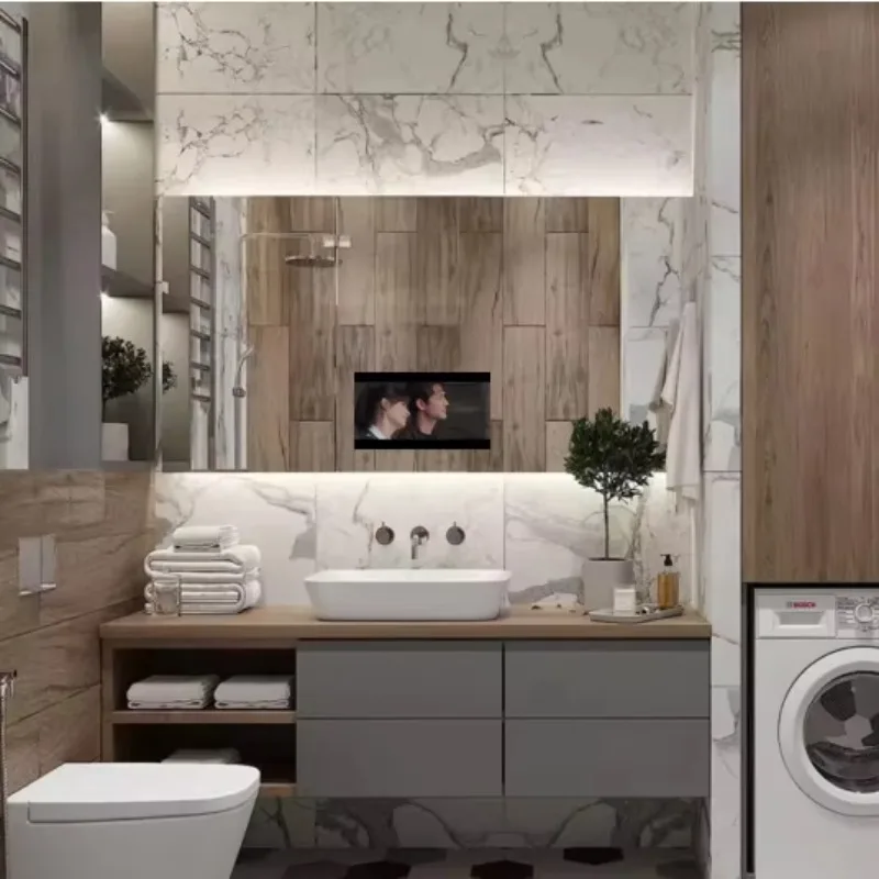 

[Hot Sale] Popular Design Android System Bathroom Smart LED Mirror With TV