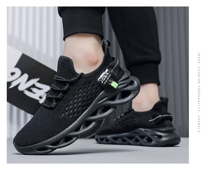 Sommer Herren Sport-Laufschuhe Schwarze Jogging-Sneaker Freizeitschuhe Outdoor Atmungsaktives Mesh Damen Leichte Stoßdämpfung Übergrößen – Detail 2