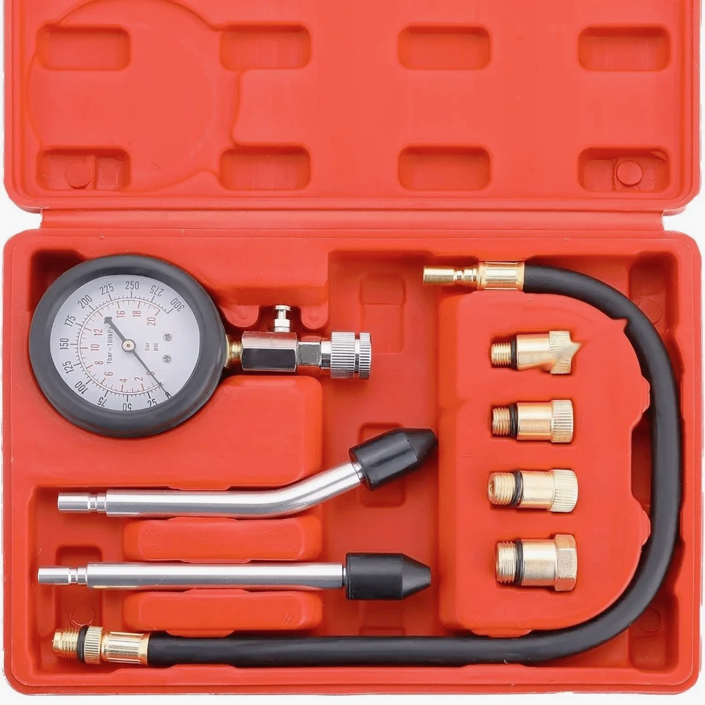 

ZV-Cylinder Test Pressure Gage Tool Set | Engine Compression Tester Gauge Kit with Adapters for Testing