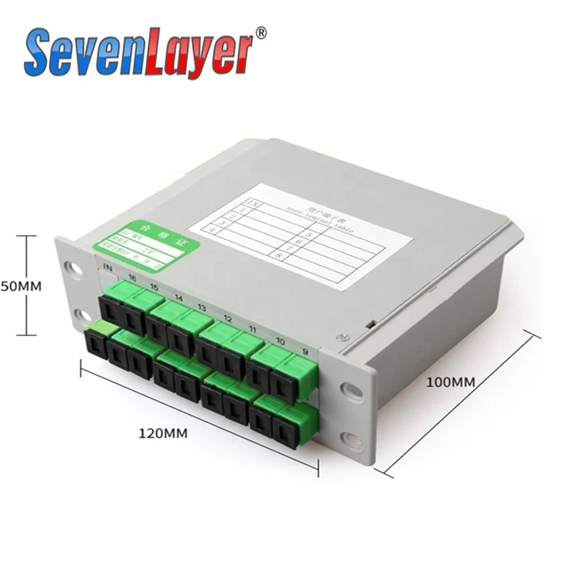 Optical Fiber Splitter 1-2 1-4 1-8 1-16 SC UPC/APC Cassette Box Plug-in Type Optical Splitter