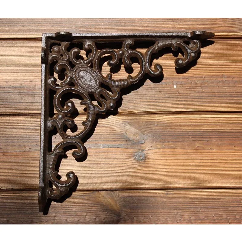 Retro Fretwork Iron Wall Panels Right Angle Support Bracket Kitchen Cast Iron Shelf Bracket