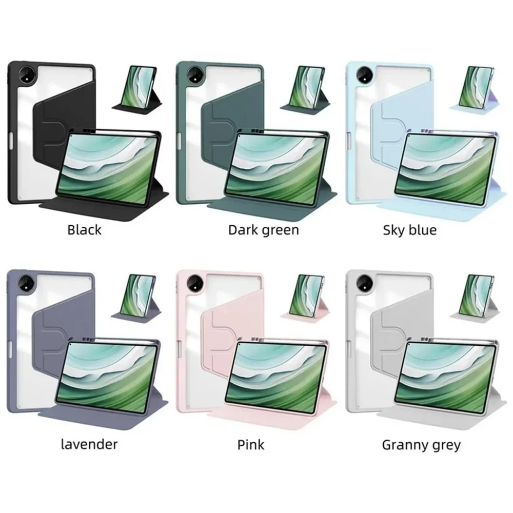 For Huawei Honor Pad X9a Case ELN2-W29 Honor Pad X9 Pro X10 Pro 11.5inch Tablet 360 Rotating Acrylic Clear Cover Pencil Holder - view 6