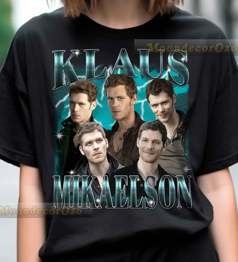 

Ограниченная винтажная футболка Klaus Mikaelson, футболка Klaus Mikaelson в стиле рок