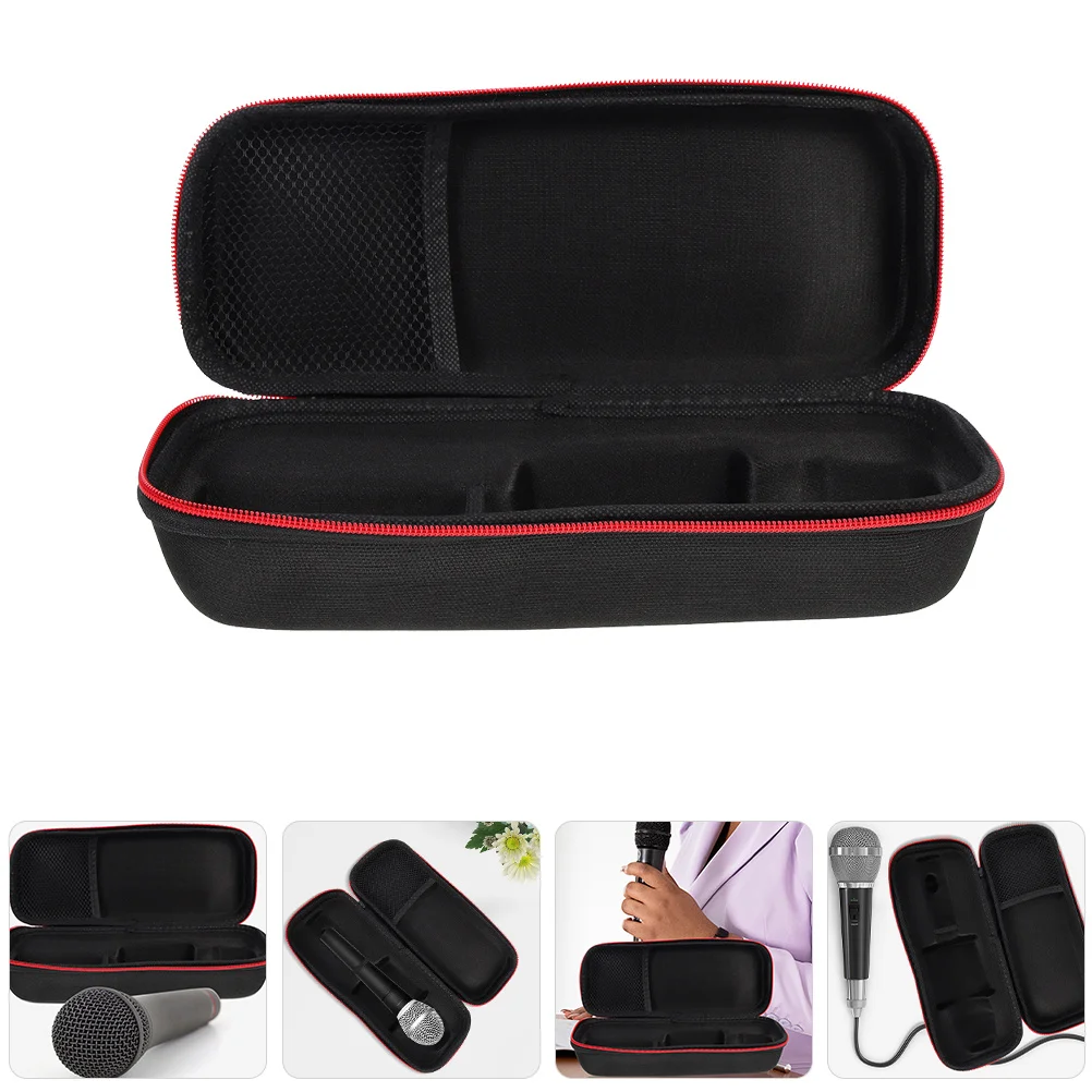 2 pcs Handheld Microphone Case Eva Storage Bag For Wireless Mics Portable Travel Use Mic Carrying Case Handheld Mic Storage Bag