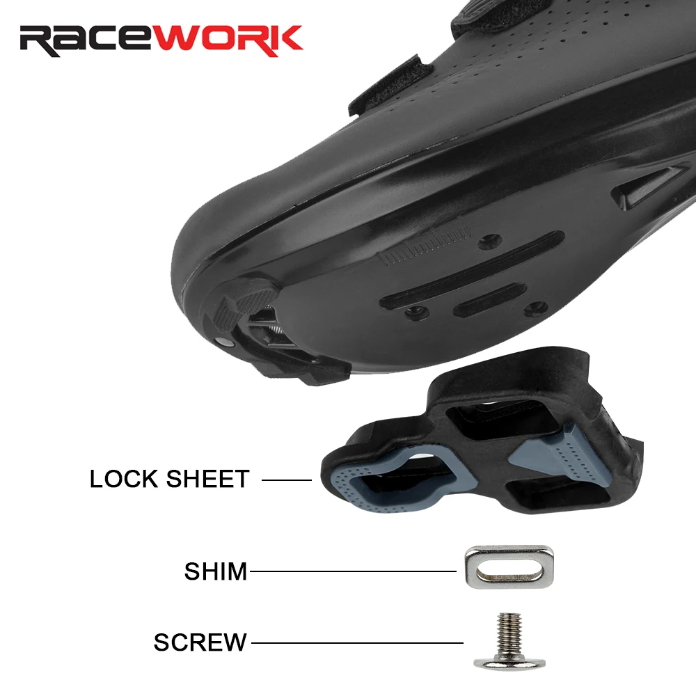 RACEWORK-pedales de fibra de carbono para bicicleta, pedales profesionales con rodamientos sellados, pieza de bloqueo, sistema SHIMANO/LOOK