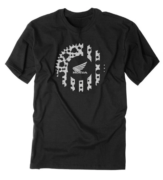 

Honda Men's Cotton T-Shirt Mechanical Pattern Casual Wear 2025 Summer Men's Cotton T-Shirt