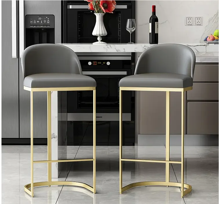 -aa Ekintopr Furniture Nordic bar Stool Gold Kitchen Chairs Modern bar  Luxury Stools bar Chairs