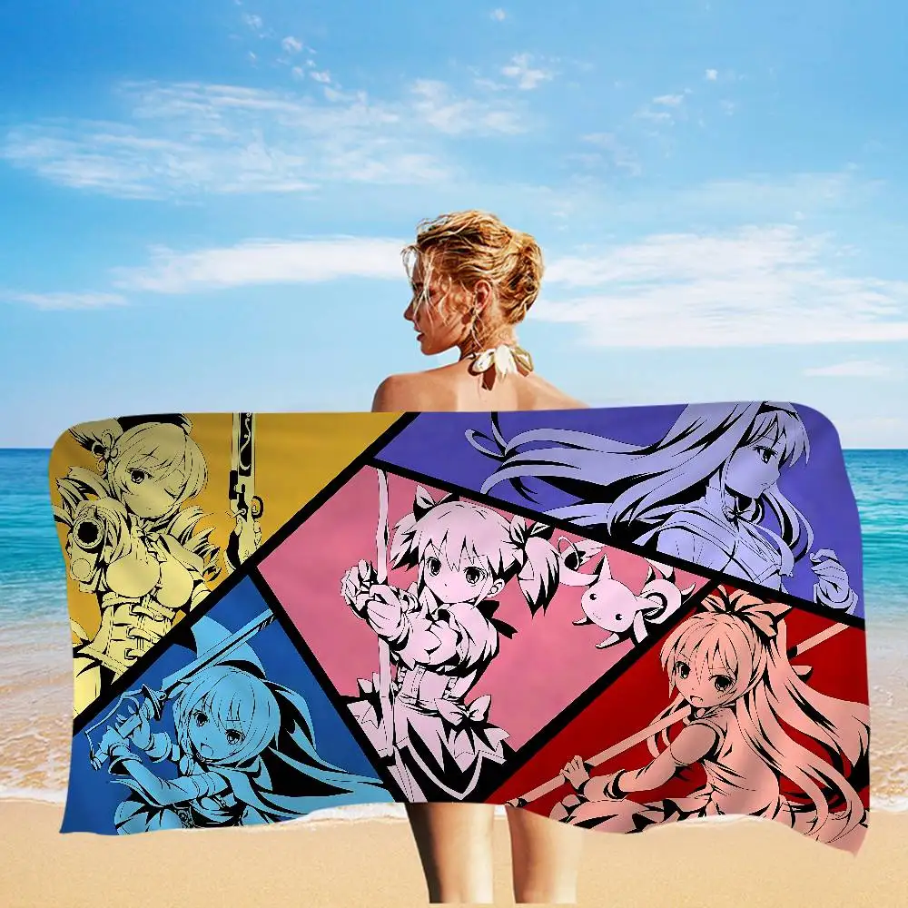 Anime Puella Magi Madoka Magica Microfiber Beach Towel Absorbent Quick dry Soft Yoga Swimming Resort Mountain Climbing Towel
