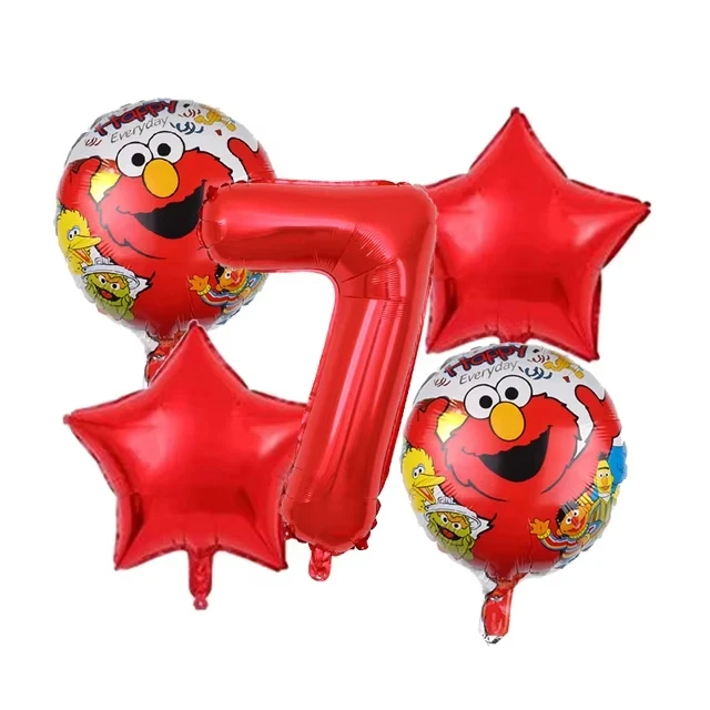 Cartoon Sesamstraße Geburtstagsparty-Zubehör Kinder Keksmonster Ballon-Design Jungen Mädchen Partyzubehör Babyparty – Detail 7