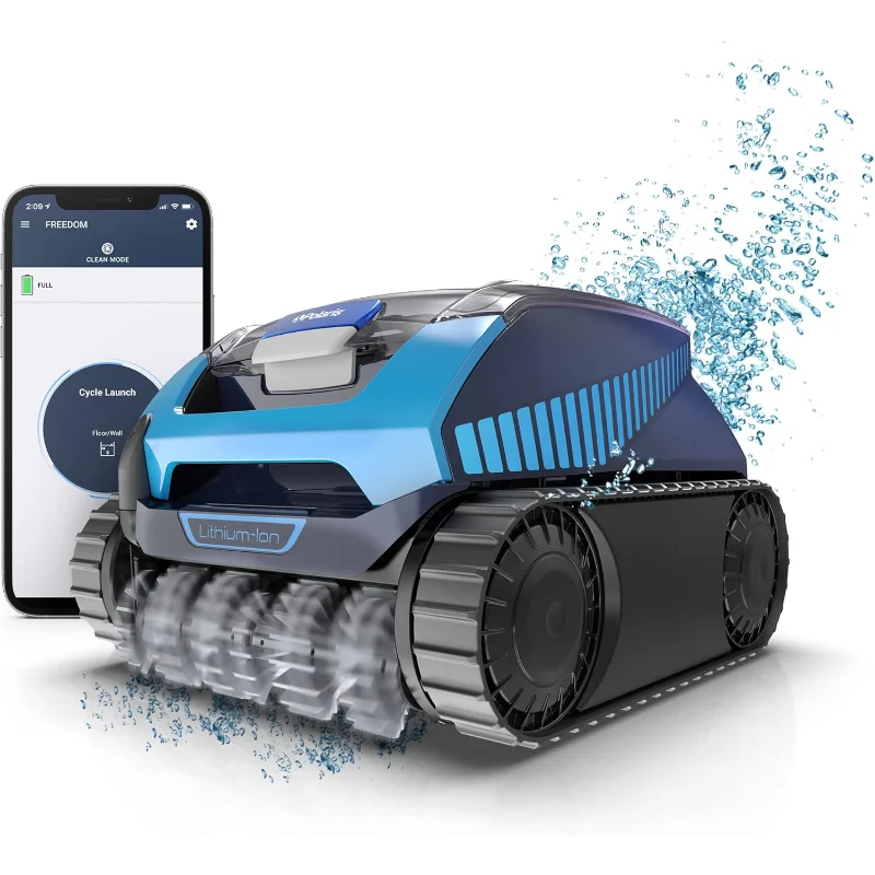 

Беспроводной робот-очиститель для бассейна Polaris Freedom, без кабелей для всех в земных бассейнов до 50 футов, четыре режима уборки и интеллектуальные