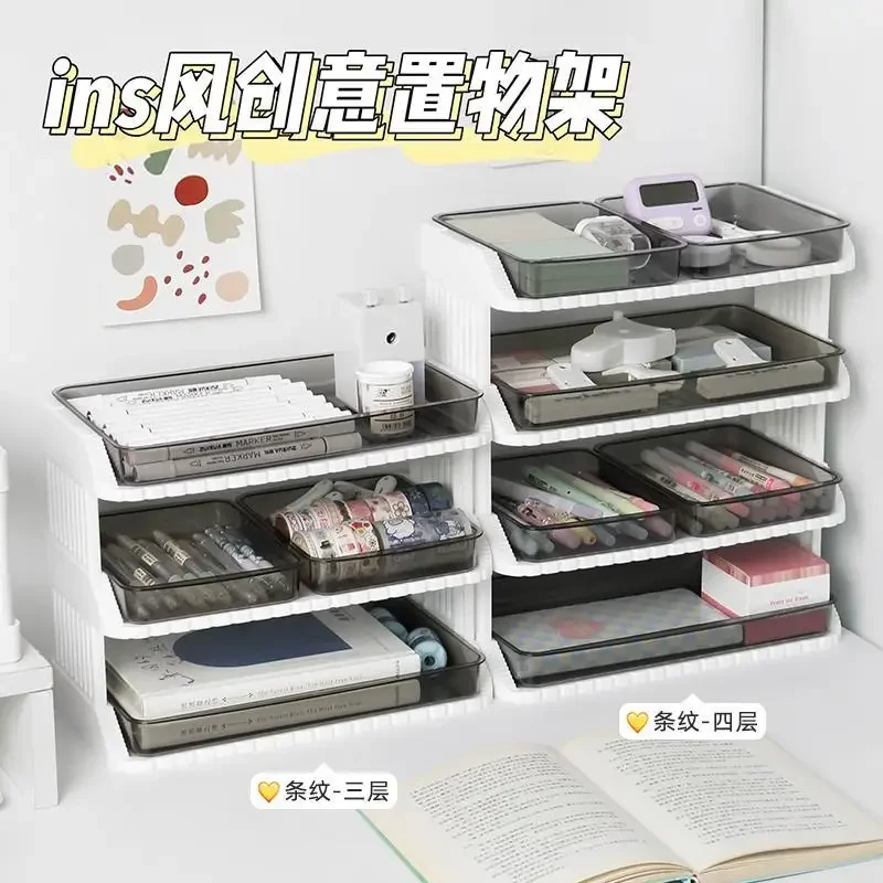 New Desktop Bookshelf Storage Rack Household Desk Storage Rack Student Desk Small Simple Multi-layer Bookshelf Storage Rack