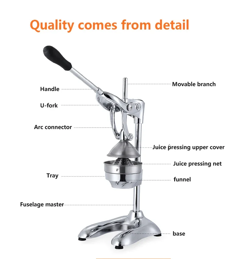 Commercial Large Stainless Steel Hand Squeeze Juicer Manual Household Fruit Pomegranate Juicer Orange Juicer Squeeze Lemon