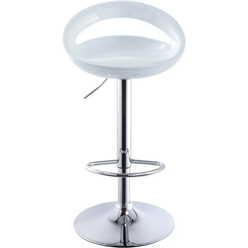 

Duhome Набор из 2 барных стульев из АБС-пластика, белые регулируемые поворотные барные стулья, 2 шт. для кухонного острова, паба-бара