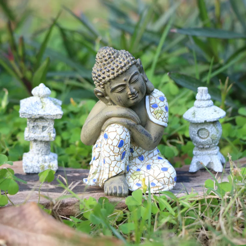 

Cz creative zen buddha statue ornament - perfect for entryways, bonsai, rockeries, gardens, courtyards, and micro-landscape