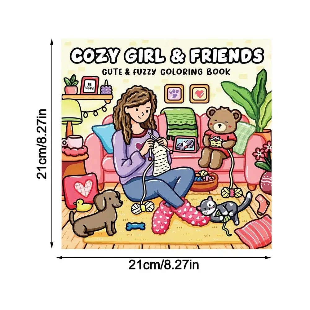 Simpatico cartone animato da colorare Libro educativo antistress Libro in brossura Pittura Regalo Giocattolo da disegno Montessori per adulti e adolescenti