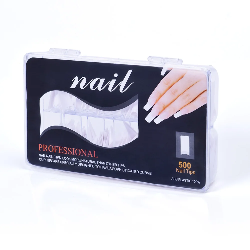 

1 Box Natural Color Half Cover Fake False French Nail Art Artificial Acrylic Gel UV Manicure Set DIY Nail Art Tips