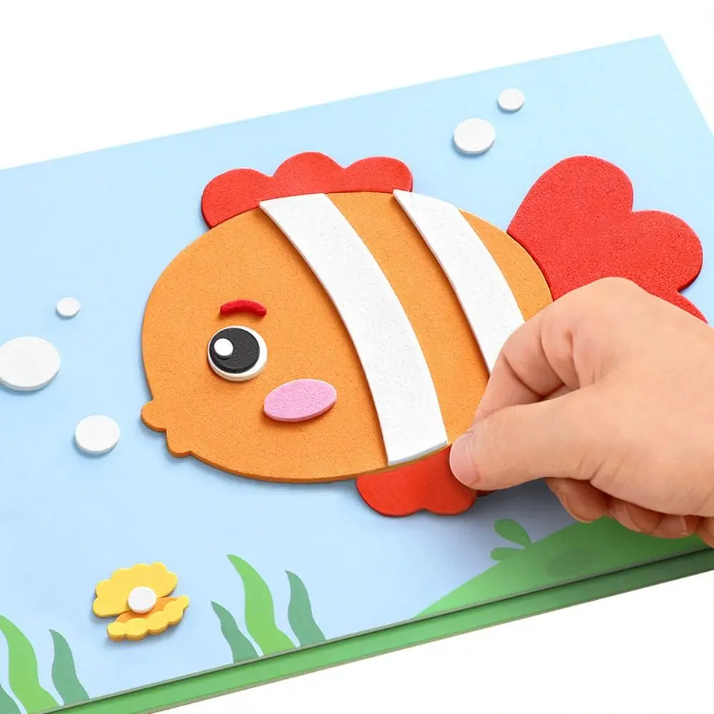 

EVA Cartoon 3D DIY Sticker Making Material Stereoscopic Montessori Art Craft Art Learning Cartoon Animal Educational Sticker
