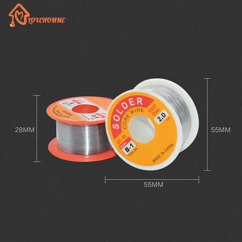 0.5/0.6/0.8/1.0/1.2/1.5/2.0mm High Purity Solder Wire Rosin Core Tin Wire Various Electronic Soldering Welding Weights 50g