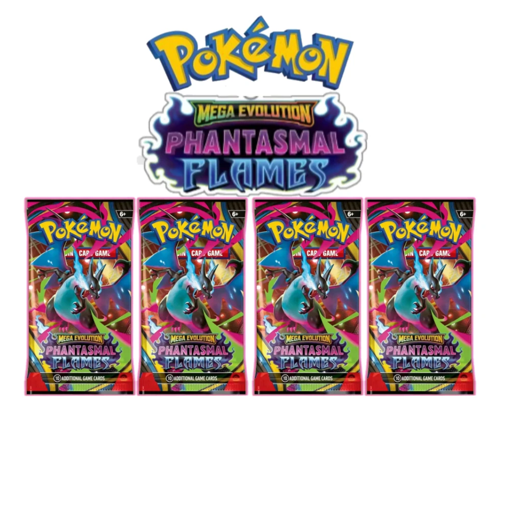 Nieuwe 40-360 stks/set Pokemon Kaart MEGA EVOLUTION Phantasmal Vlammen Engels Booster Battle Card Anime Fans Kinderen Verjaardagscadeau speelgoed