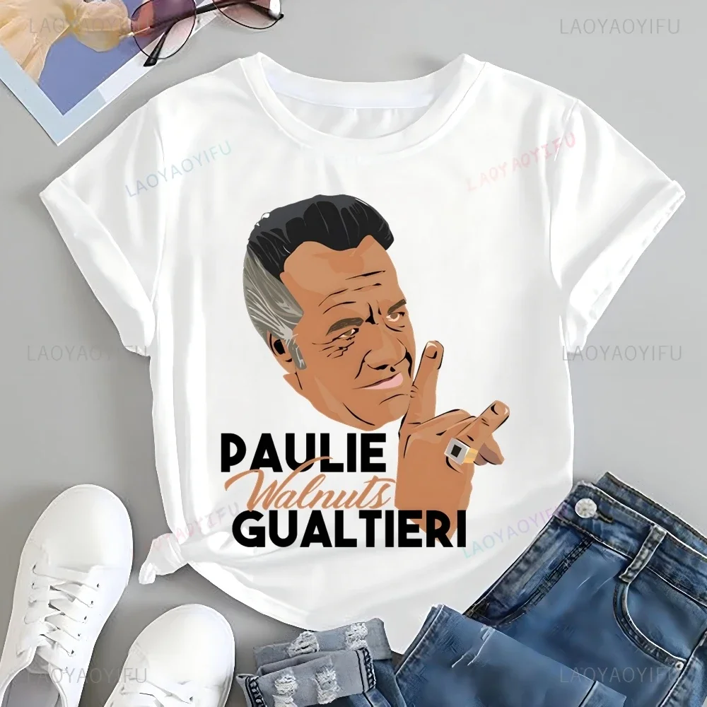 Paulie Gualtieri TV Sopranos Character Print T-shirt Top The Sopranos Trend Short Sleeved Unisex Shirt Graphic Oversized T-shirt
