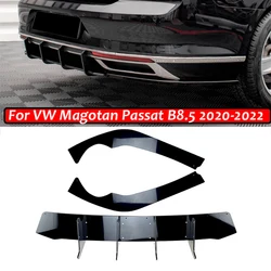 For VW Magotan Passat B8.5 Under Rear Bumper Lower Lip Spoiler Diffuser tail Splitter Scratch Protector guard PP 2020 2021 2022