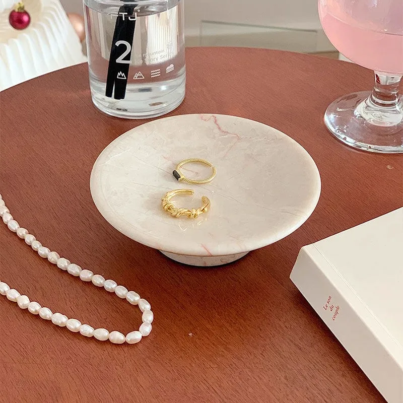 

100% Natural Marble Jewelry Tray, French Minimalist Style, Decor for Boutiques & Model Rooms