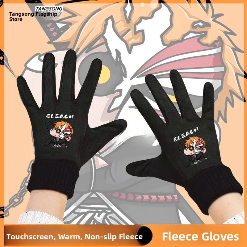 

Winter Touchscreen Cycling Gloves Unisex Fleece Lined Biker Gloves Kazaki Ichigo Collaborative Cartoon Warm Men Women Gloves