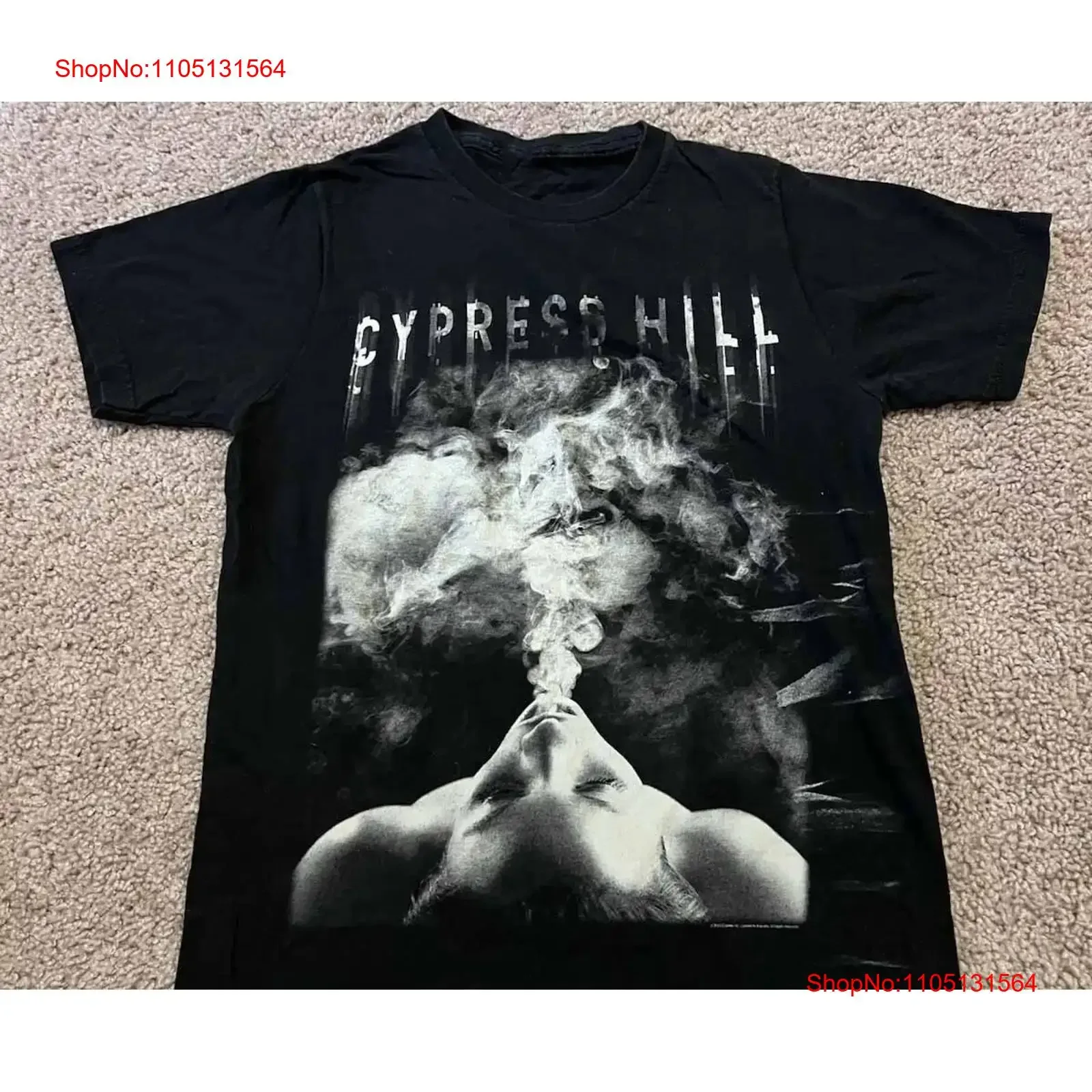 تي شيرت CYPRESS HILL Bay Island أسود S 5XL 1J0003 عتيق مغسول أنيق ملابس الشارع الشهير للارتداء اليومي للجنسين مريح