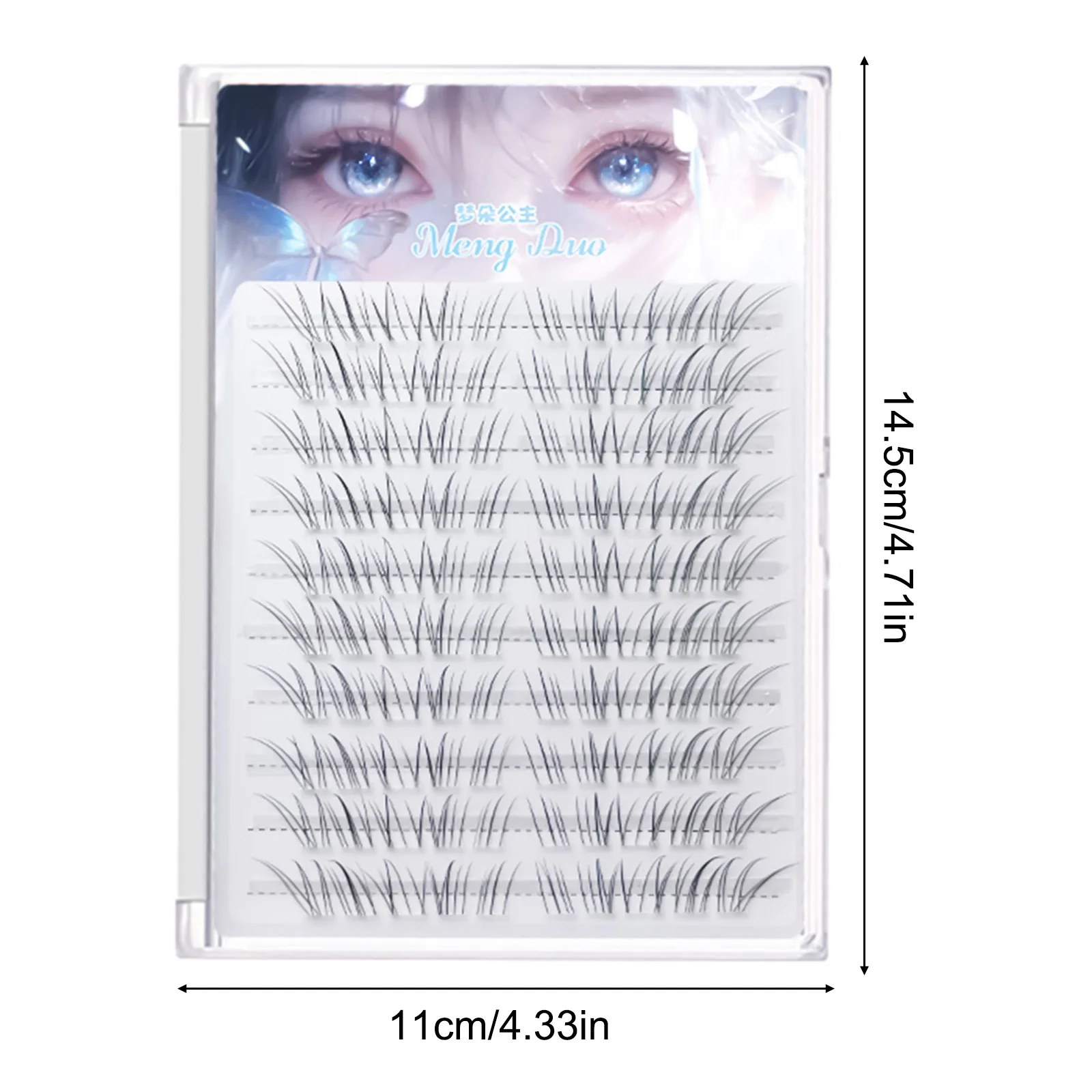 Natürliche Wimpernverlängerungen, einzelne Cluster-Wimpern, voluminöse, flauschige Wimpern im Fox-Stil für Frauen, Make-up, täglich, flauschig, leicht – Detail 7