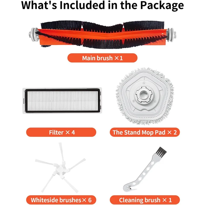M02K-для Dreame W10/W10 Pro робот-пылесос основная боковая щетка Hepa фильтр швабра запасные части