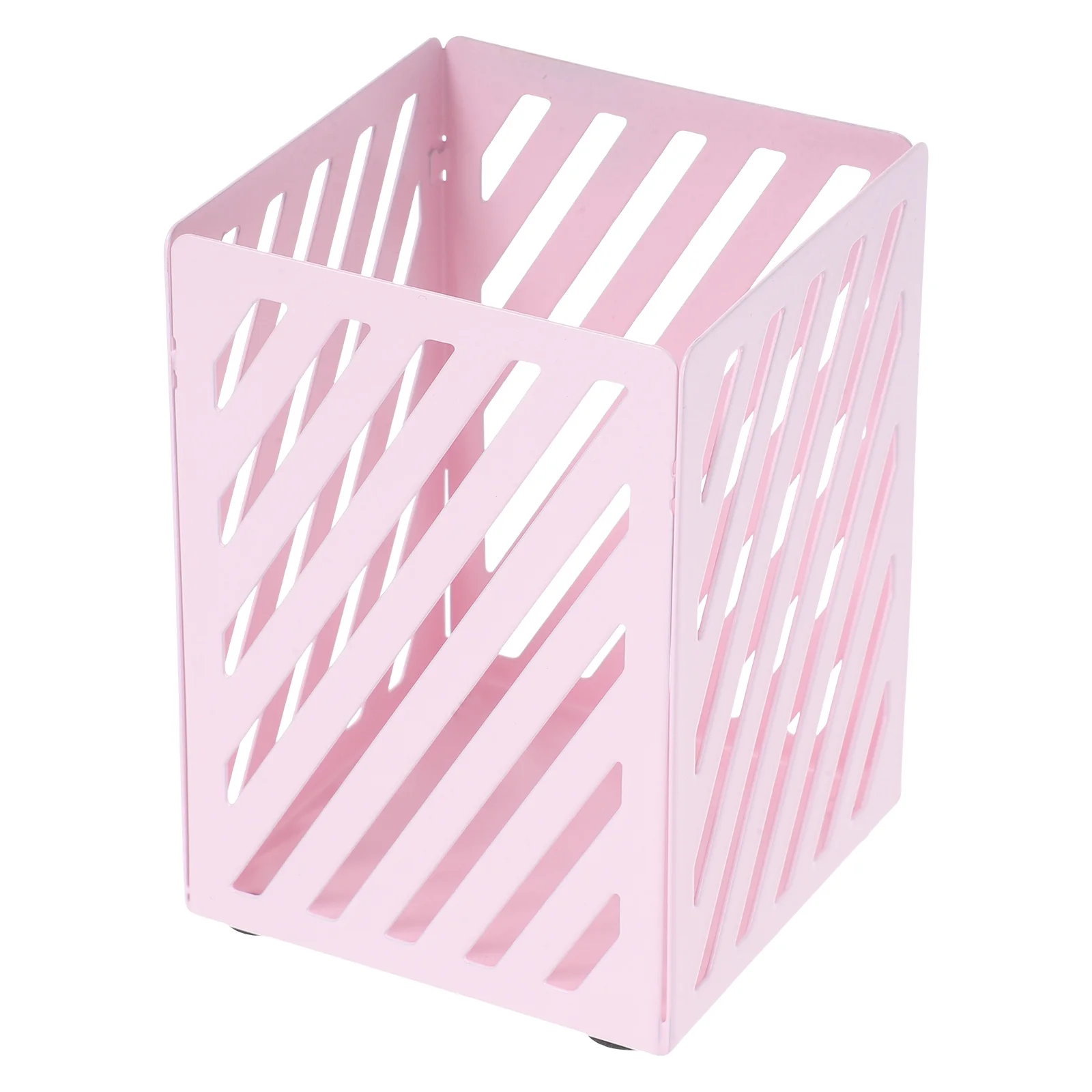 

Iron Pen Holder Makeup Brush Desk Holders Desktop Supplies for Pink Cute Vanity Metal