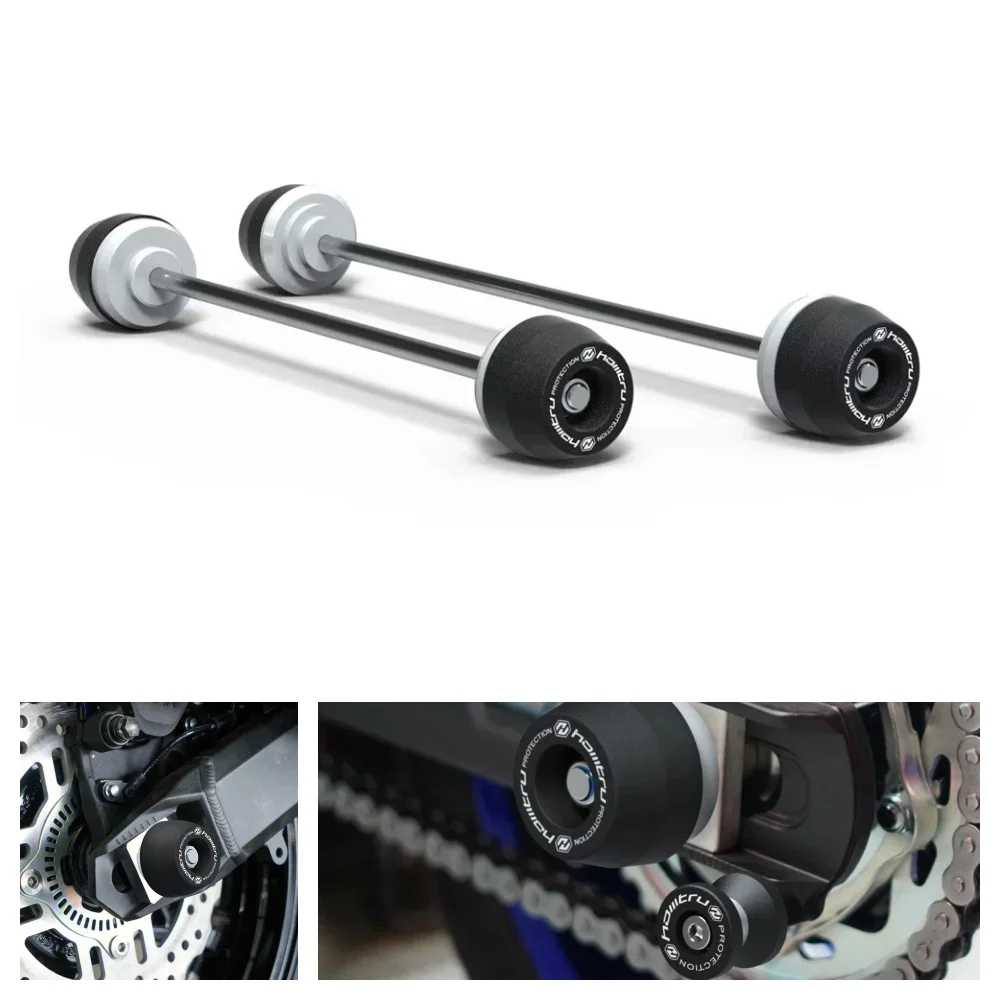 

For Suzuki GSX-S750 GSX-S750Z 2017-2021 Rear Front Axle Fork Crash Sliders Cap Pad Motorcycle Wheel Protector Kit