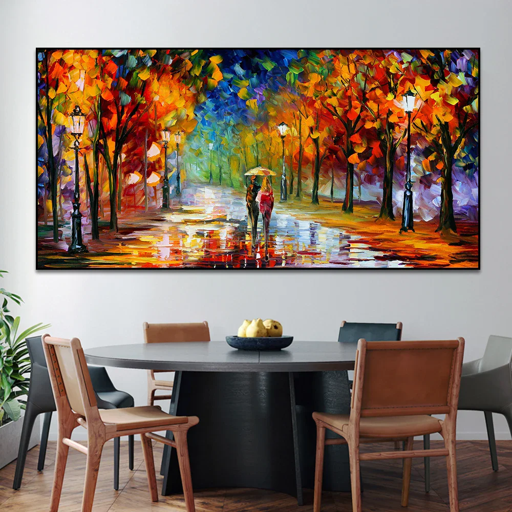 Rainy Garden Landscape Diy Diamond painting New 2024 full Square Round Diamond Mosaic Art Modern Colorful Abstract home Decor