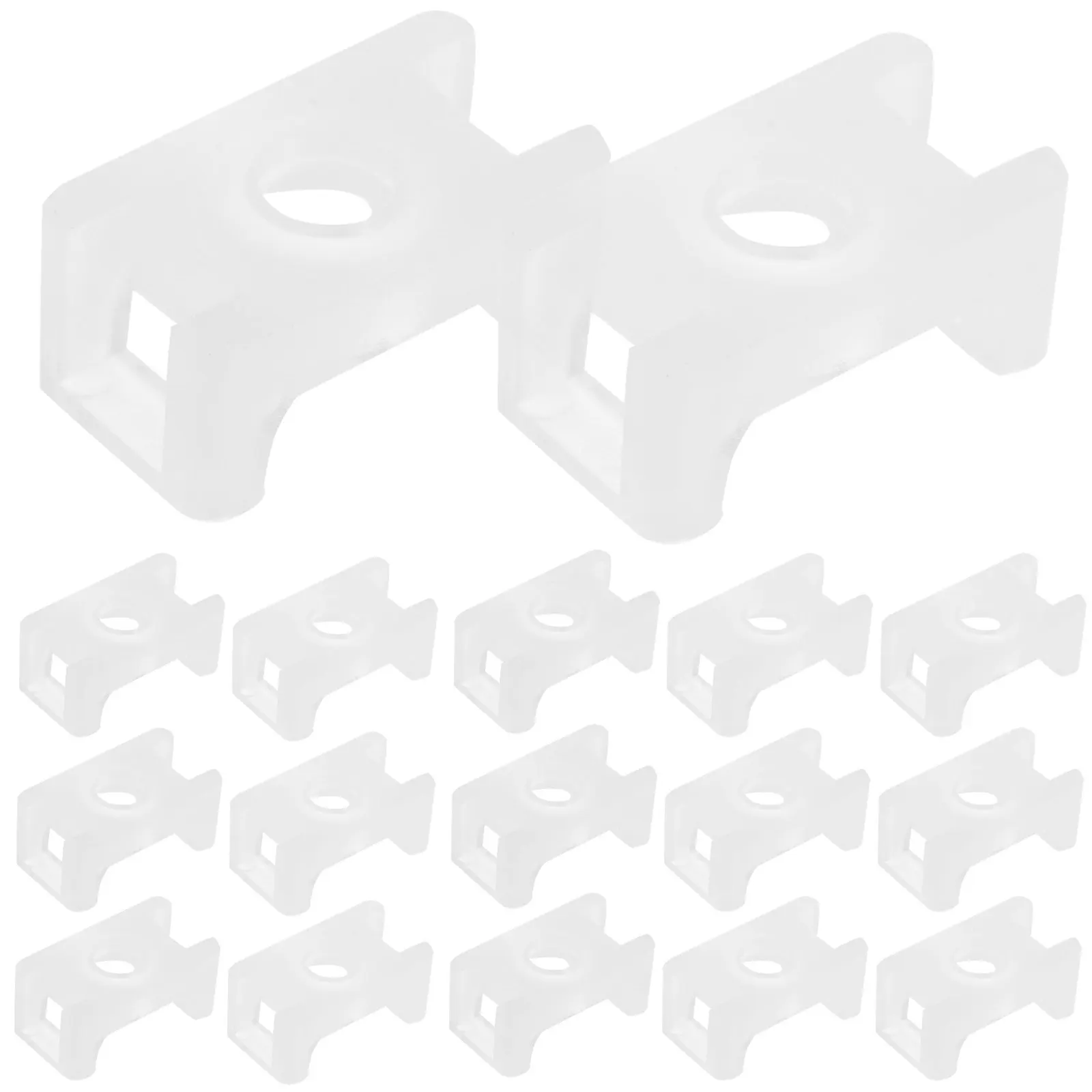 100Pcs Cable Tie Mount Saddle Type Screw Hole Base Heavy Duty Organizer for Industrial Home Office Cable Management