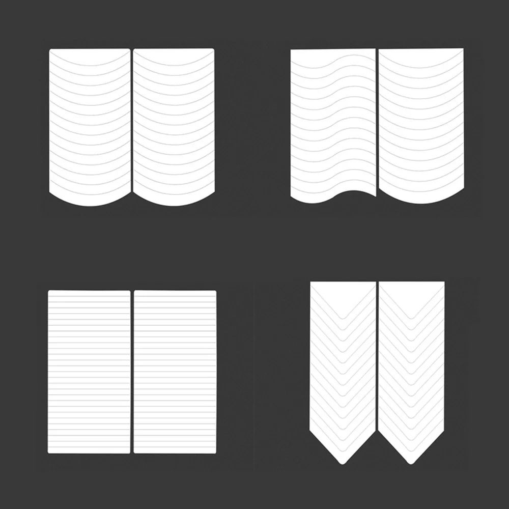 Autocollant de bande pour pointes d'art d'ongle, 18 feuilles d'autocollants pour ongles français, autocollants de manucure auto-adhésifs pour ongles, autocollants à franges incurvées