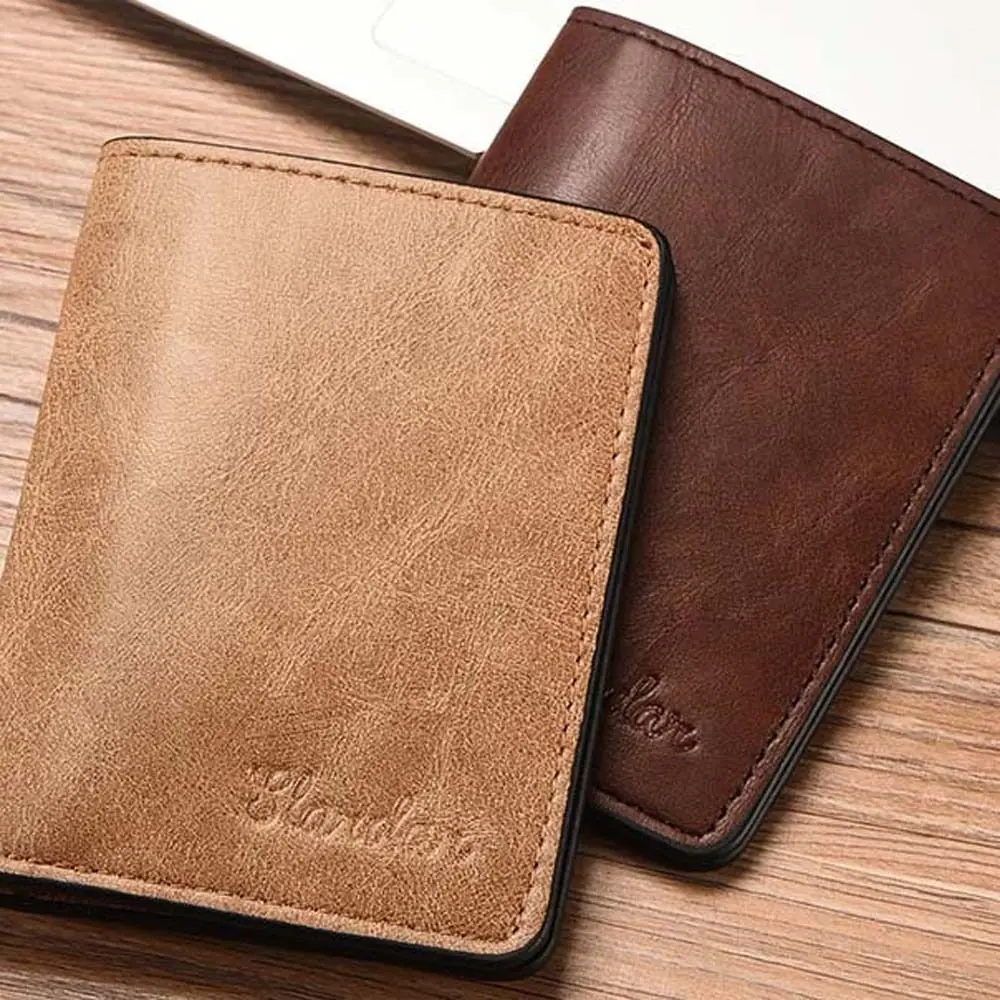 Small Wallet Men PU Leather Purses Mini Wallets Black Brown Quality Guarantee Card Holder