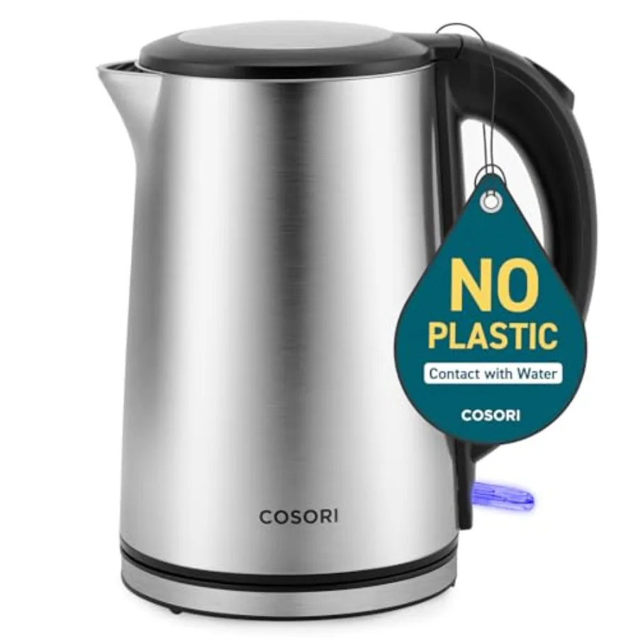 Electric Kettle, No Plastic Inner Lid, Filter and Spout, Tea Kettle, Automatic Shut Off and Boil-Dry Protection, Durable Tea Ke