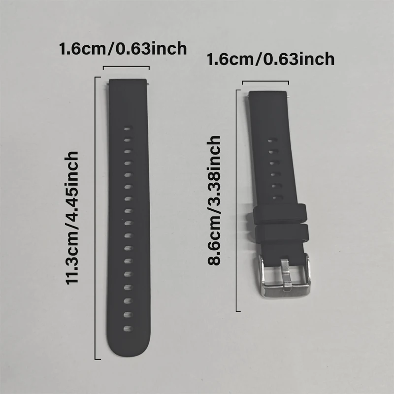 16 mm 18 mm 20 mm 22 mm Smartwatch-Armbänder, verstellbare Ersatzbänder für Samsung Galaxy, Silikonarmband, Armband-Zubehör – Detail 14