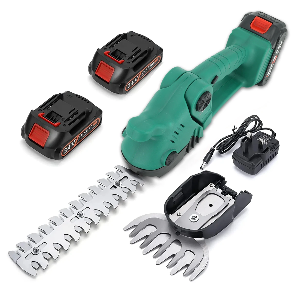 2 In 1 Hand Held Portable Grass Shears Mini Lithium Battery Cordless Hedge Trimmer