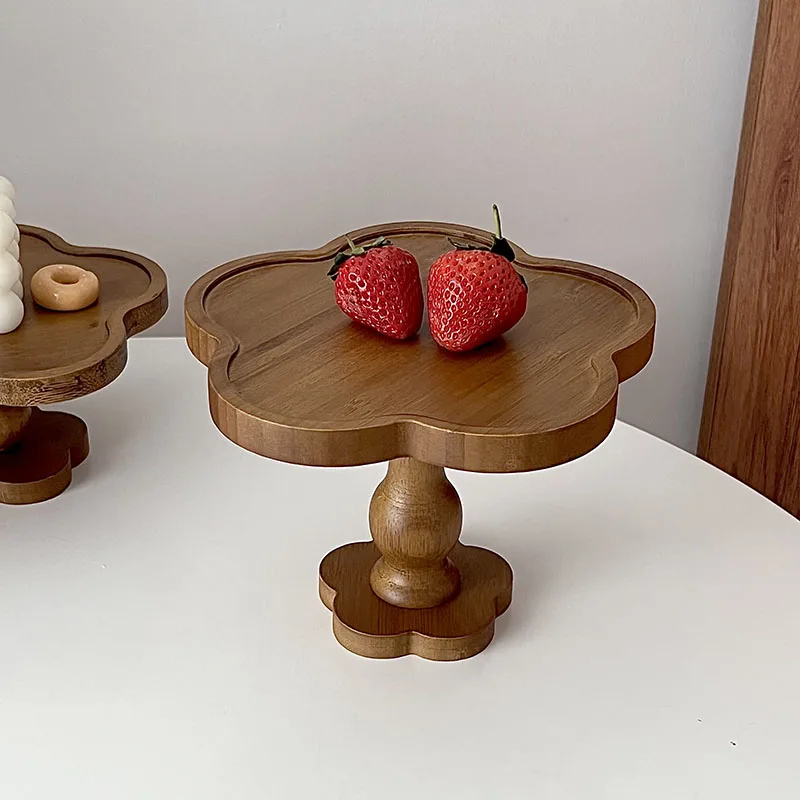 

PGY винтажный деревянный поднос, декоративная тарелка с высокой ножкой, десертная тарелка для торта, подсвечник, поднос для сервировки чая, дисплей, японская цветочная тарелка для ужина