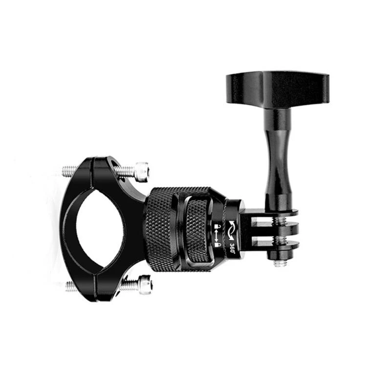 Shockproof 360°Rotating Bike Handle Mount Lightweight Aluminum Alloy Compatible for Action Cameras Durability Build D2RC
