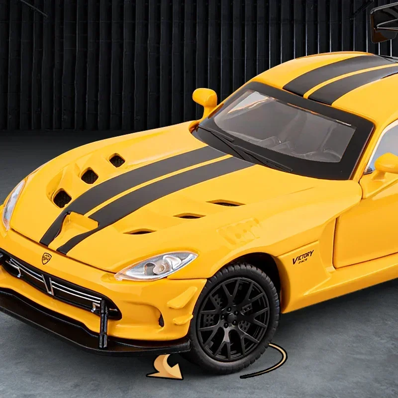 1:32 دودج فايبر SRT Supercar سبيكة سيارة Diecasts ولعبة المركبات لعبة معدنية نموذج سيارة مجموعة الصوت والضوء لعبة أطفال
