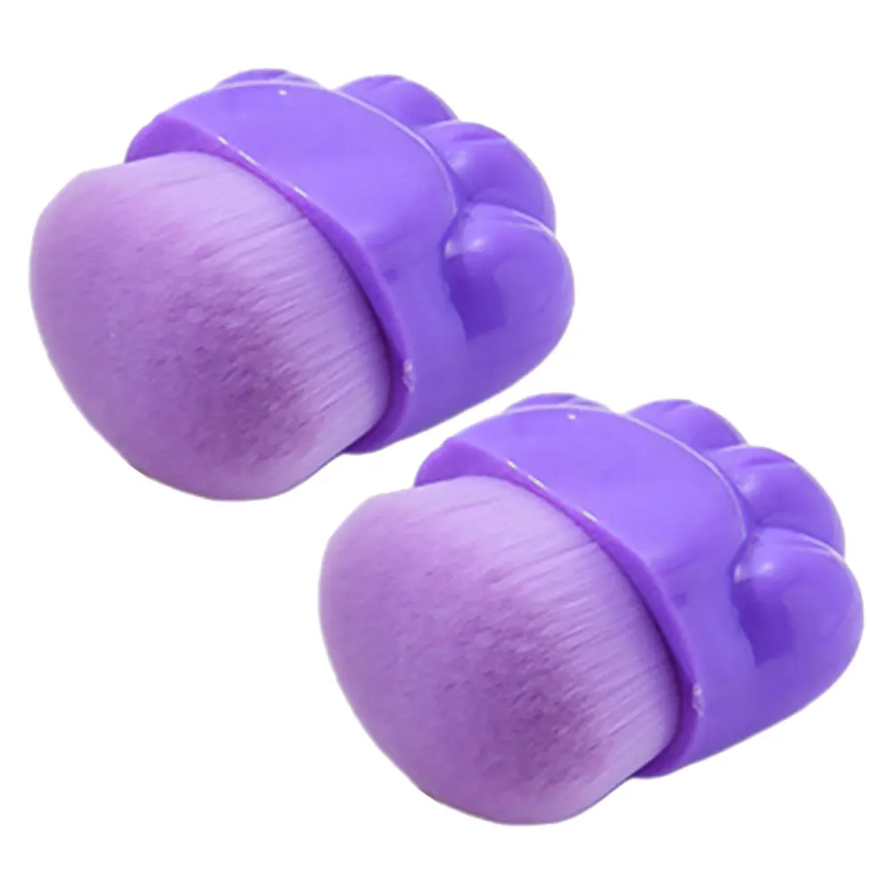 

2Pcs Cat Claw Shaped Foundation Brush Soft Artificial Fiber Makeup Applicator Portable Travel Paw Brush