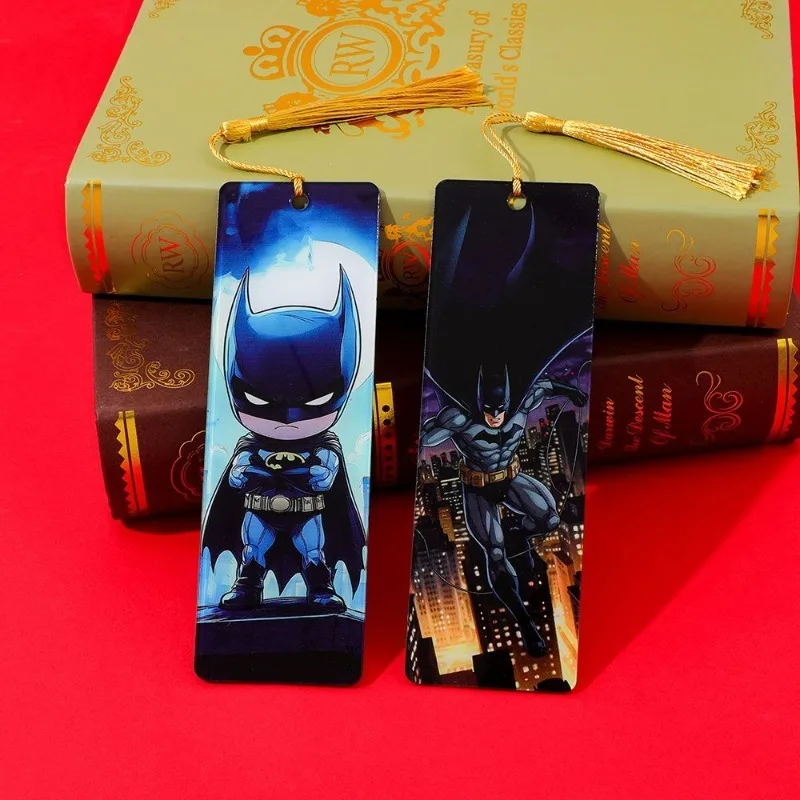 New Beast Kingdom Batman The Flash Anime Merchandise Creative Personalized Bookmark High-Quality Tassel Clip Gift for Students