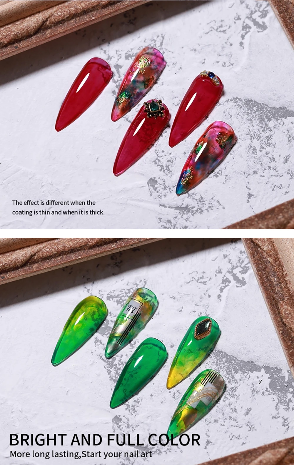 Vendeeni 9 Farben Jelly Transparenter Gel-Nagellack Semi-Permanenter UV-Soak-Off Gel-Lack Glas-Kristall Nagelkunst Gel-Lack – Detail 8