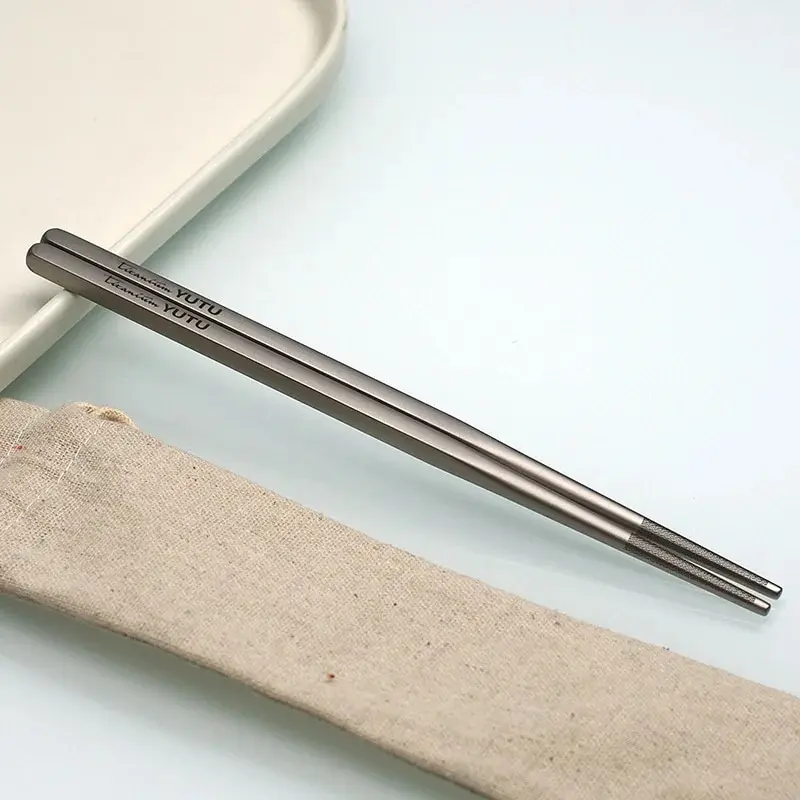 Titanium Tableware Set Outdoor Household Spoon Fork Knife Chopsticks Camping Travel Portable Tableware Set image 4