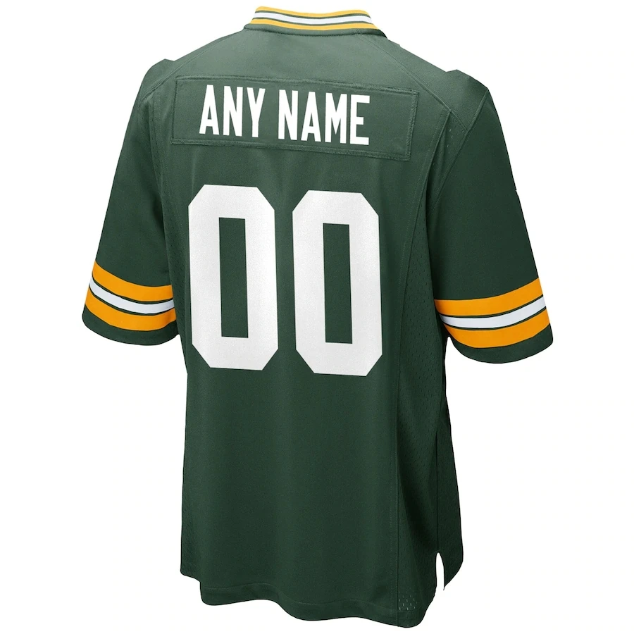 Maillot de Footbball personnalisé Green Bay, maillot cousu, jeu américain, personnalisé, n'importe quel nom, numéro, tous les S-3XL de taille US