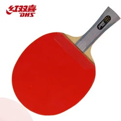 Raqueta de tenis de mesa DHS 6 Star 6002 6006, con huracanes 8 y arco de estaño, mango FL de goma, batte de Ping Pong con bolsa